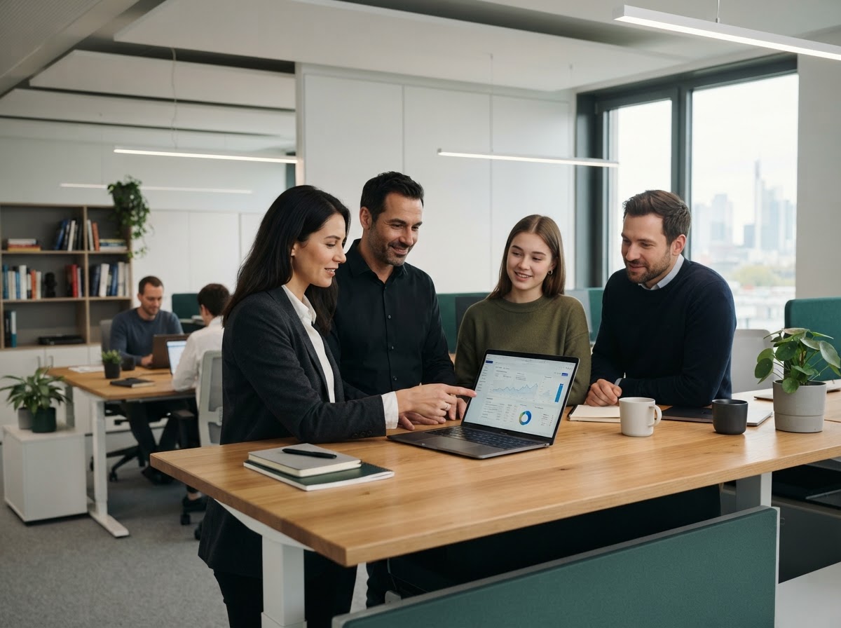 Tivun Nimovela Analyseteam bei der Auswertung von Marktdaten